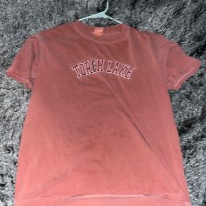 Clay colored Used look Vintage Torch lake T-Shirt